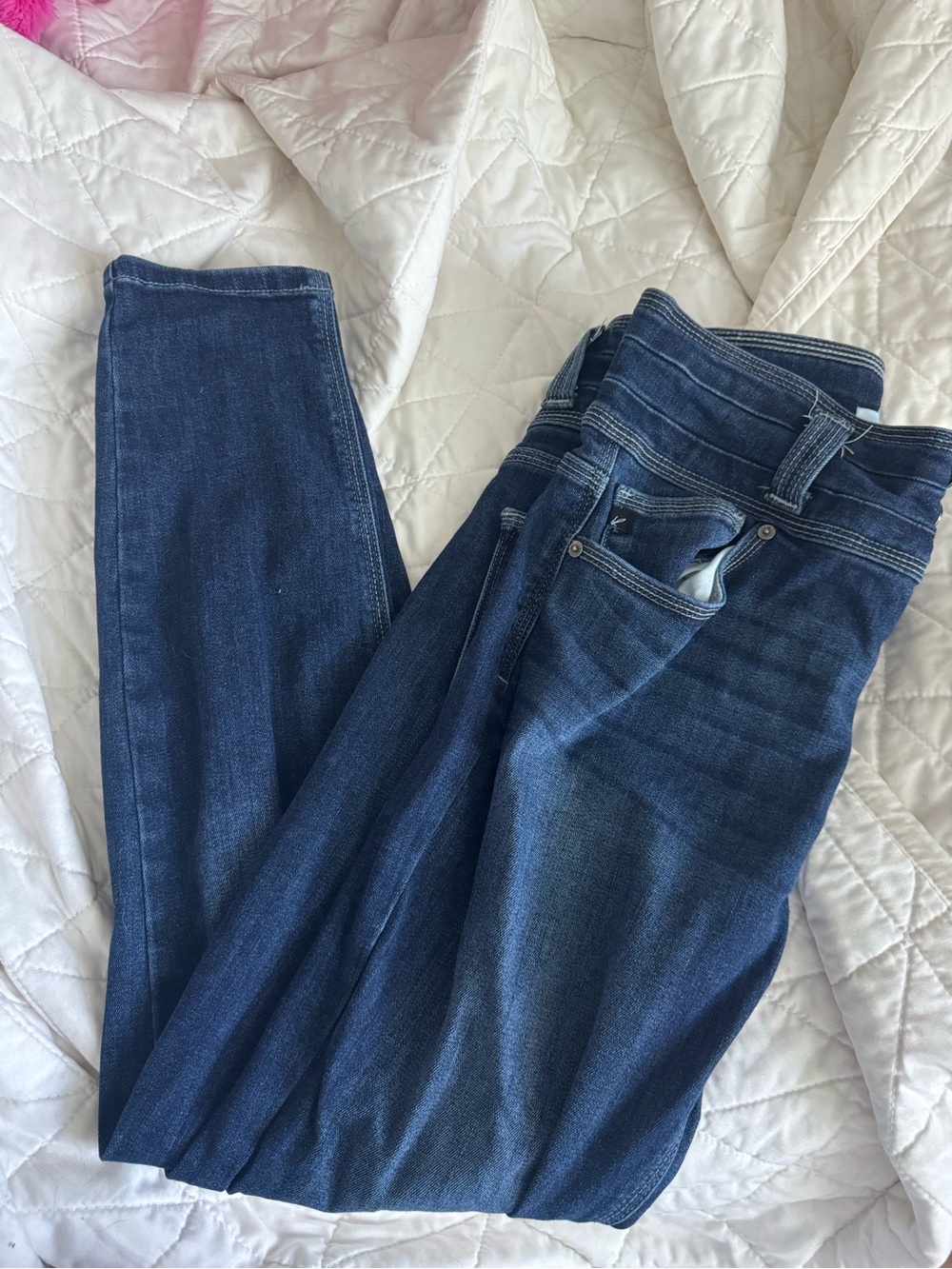 Kancan Skinny Jeans in Dark Blue Wash